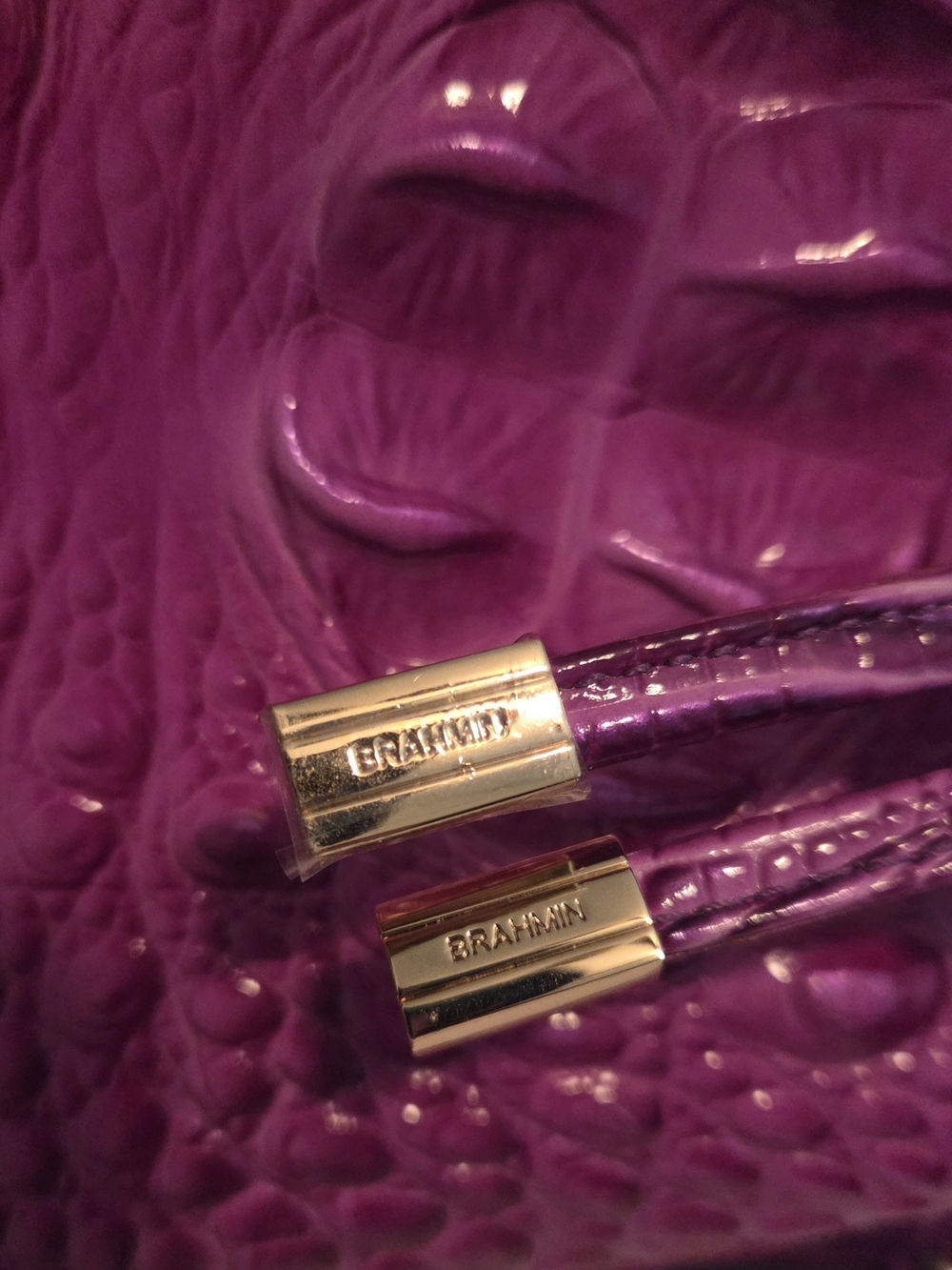 NWOT BRAHMIN FUSCHIA MELBOURNE COLLECTION MELINDA BUCKET BAG & VERONICA WALLET - Picture 11 of 15